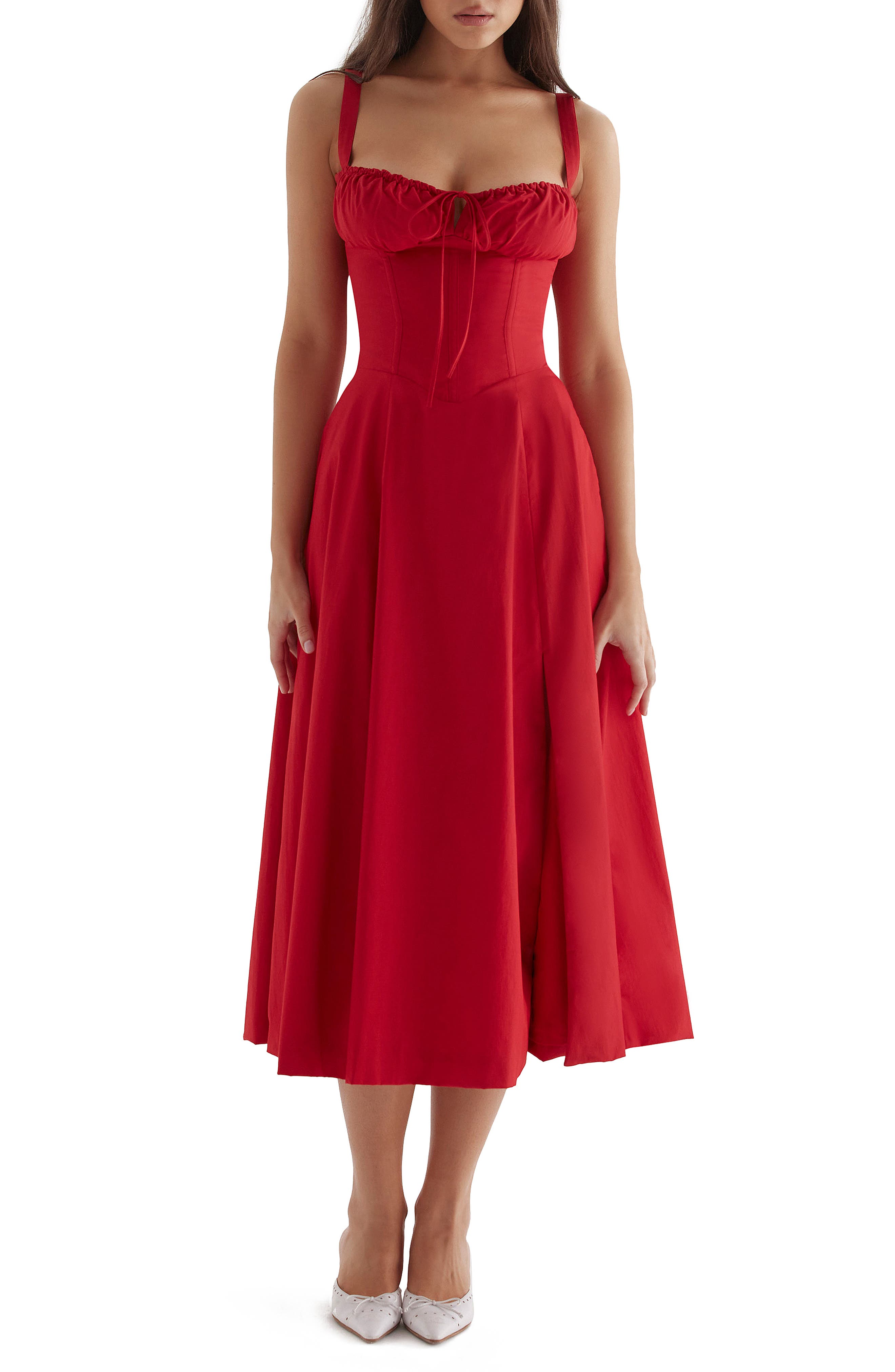 red dress women’s clothing